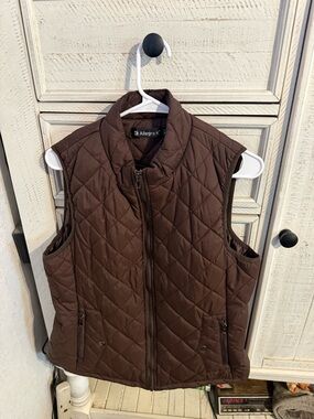 Allegra K Quilted Brown Women's Vest